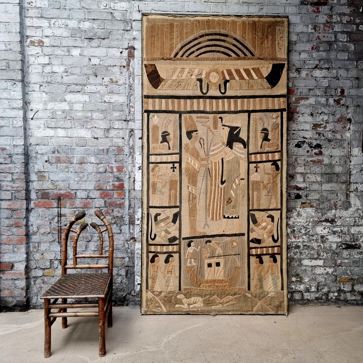 Tenture à décor d'Egyptiens 1900