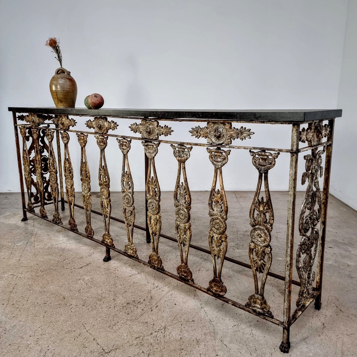 19th Century Cast Iron Console-photo-3