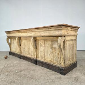 Comptoir de magasin à volutes début 19ème