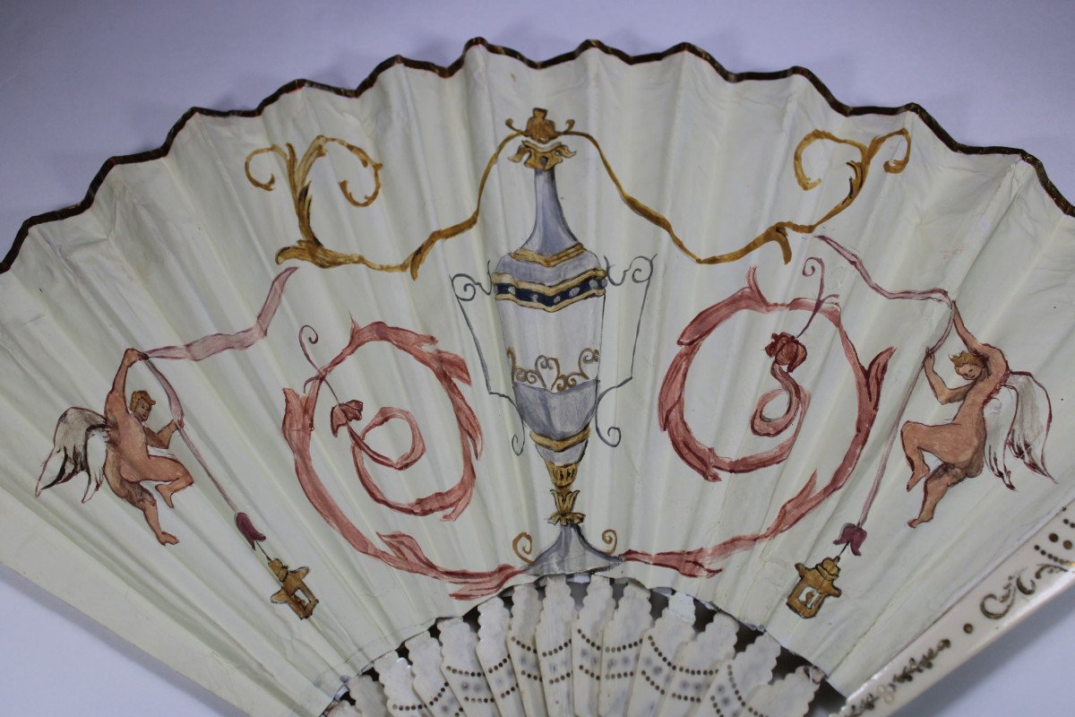 Antique Grand Tour Fan Rome-photo-3