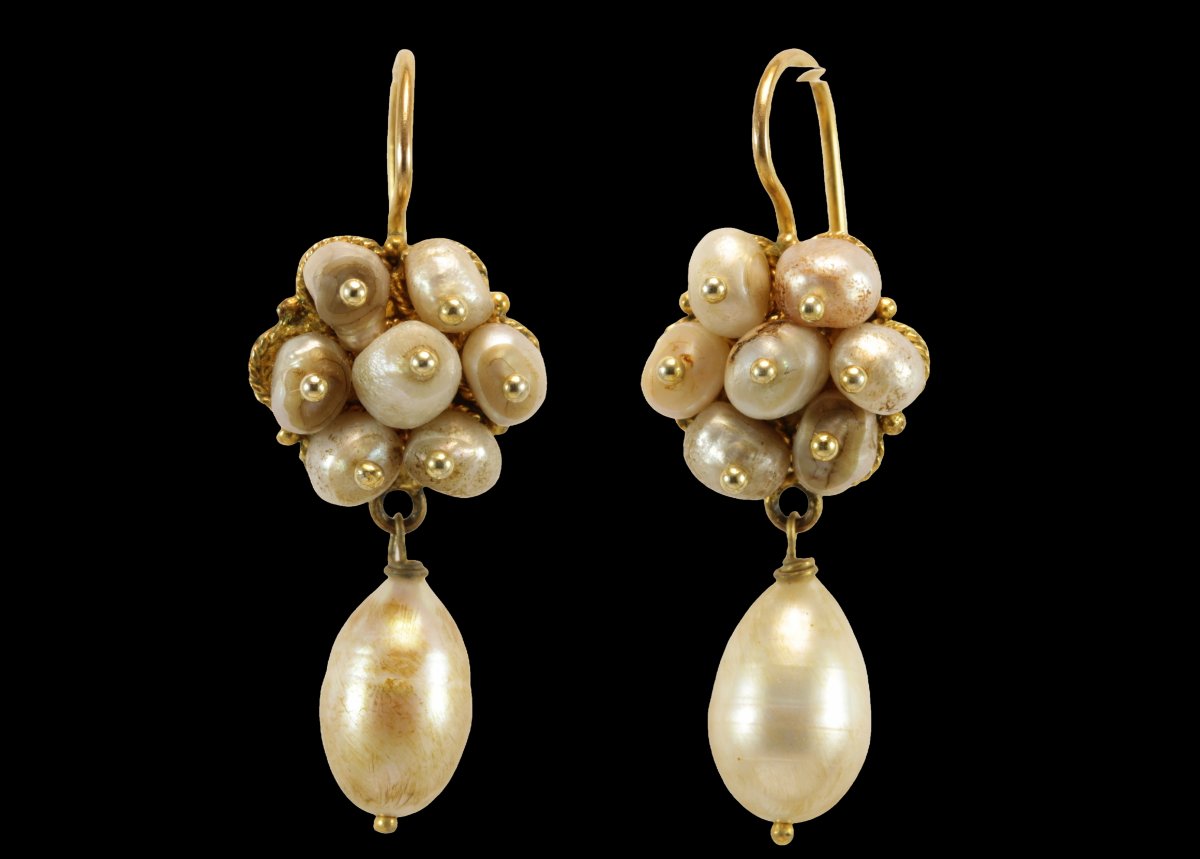 Antique Pearl Earrings-photo-2