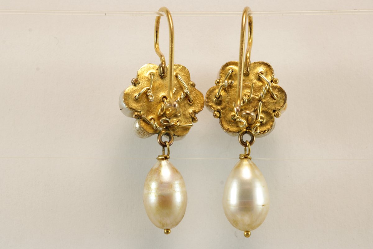 Antique Pearl Earrings-photo-2