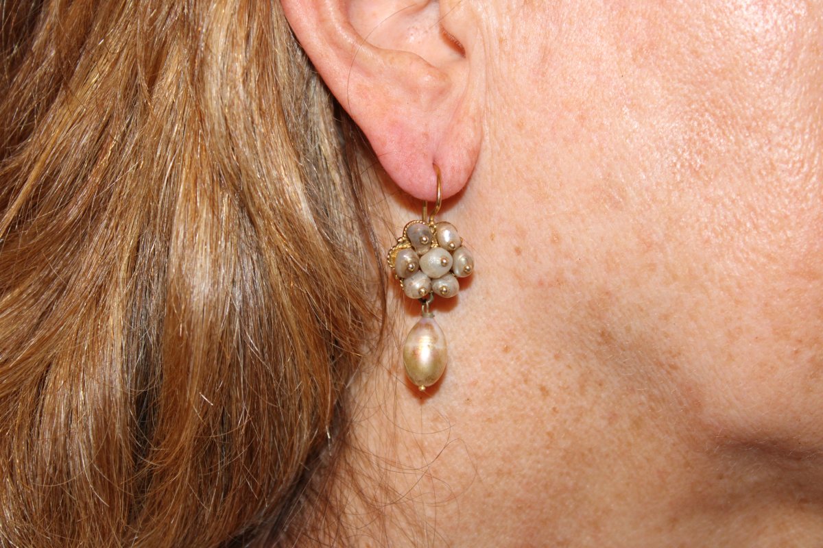 Antique Pearl Earrings-photo-4