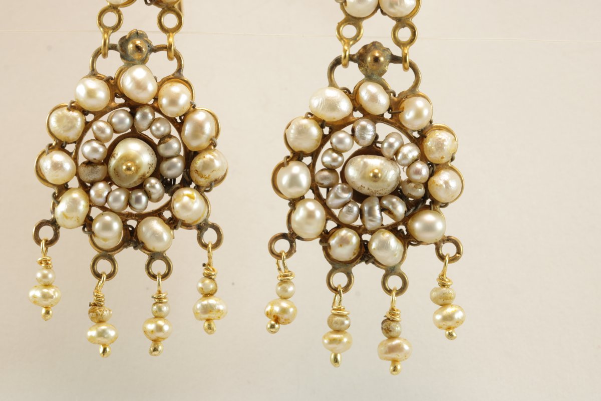 Antique Gold And Pearl Earrings-photo-1