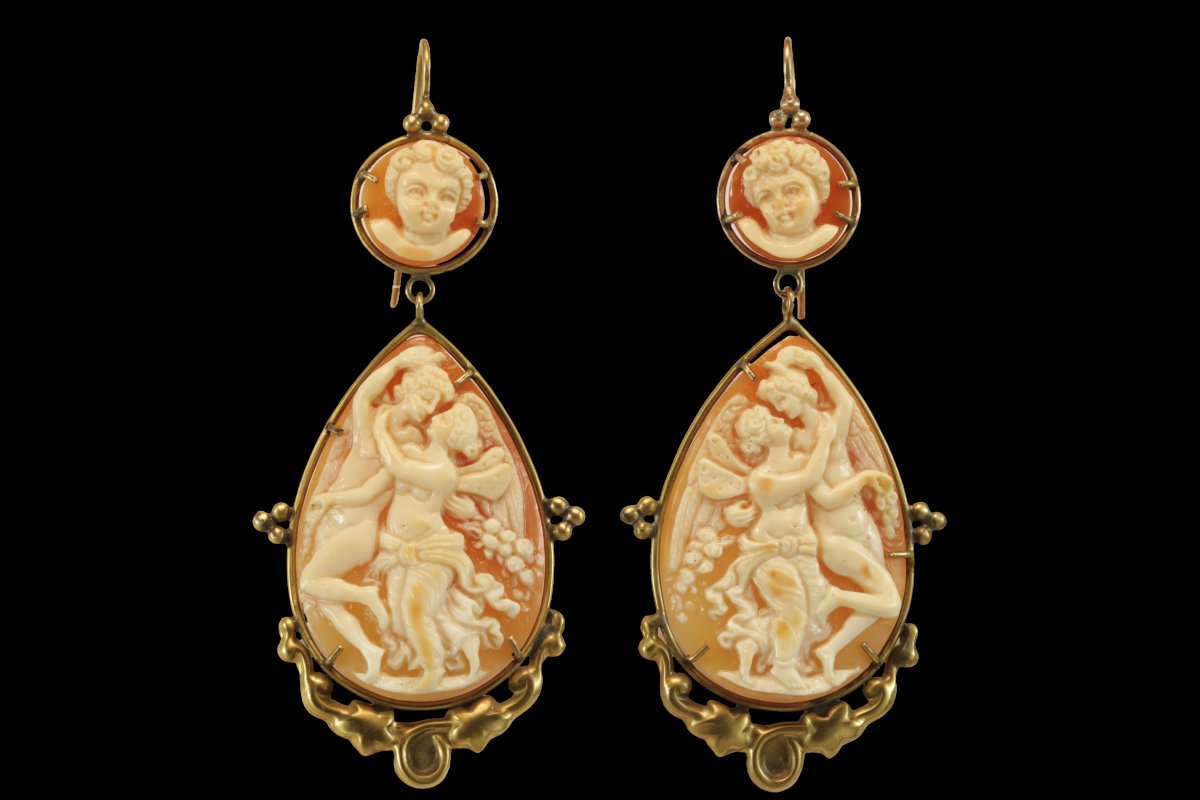 Boucles d'oreilles or camee-photo-2