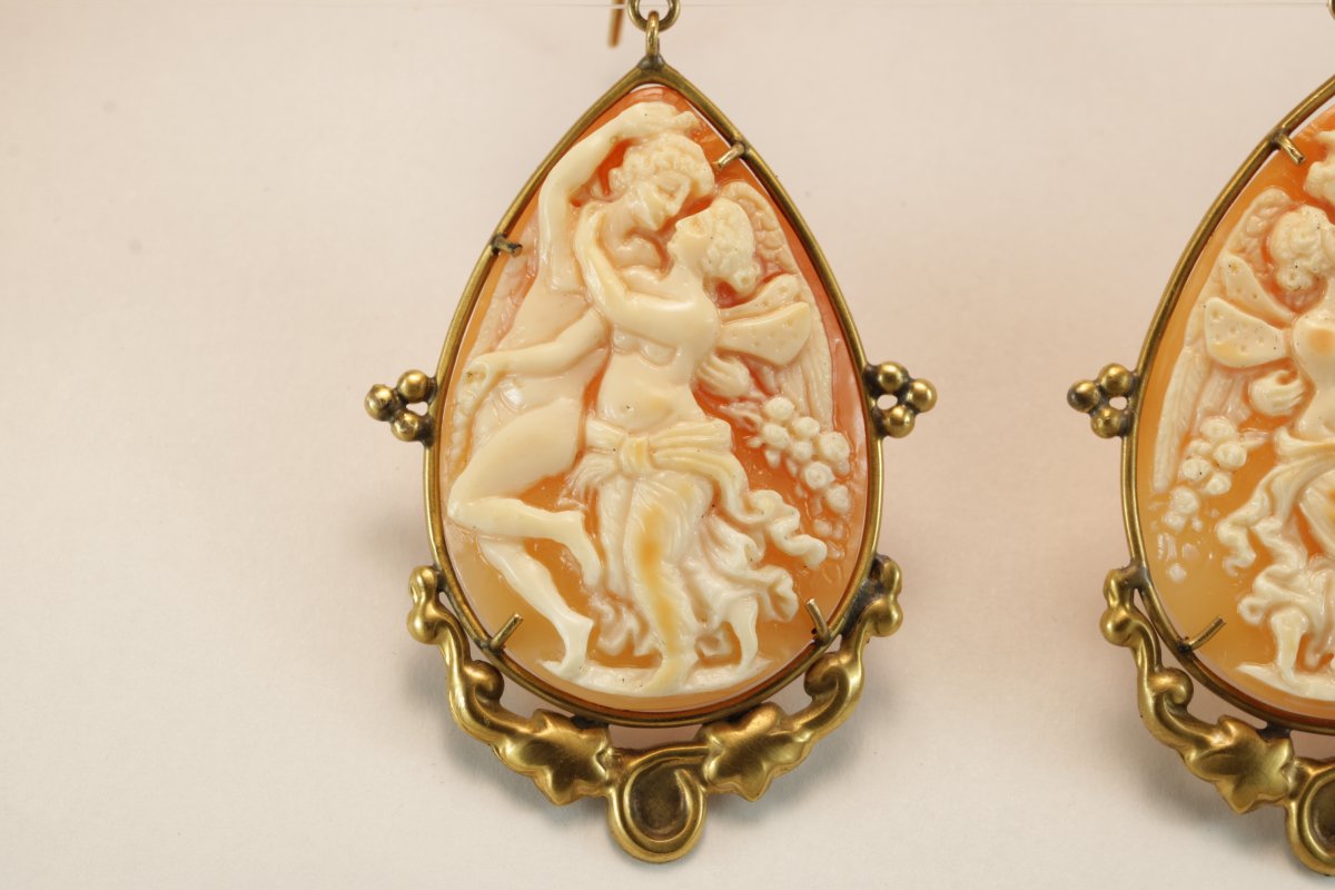 Boucles d'oreilles or camee-photo-1