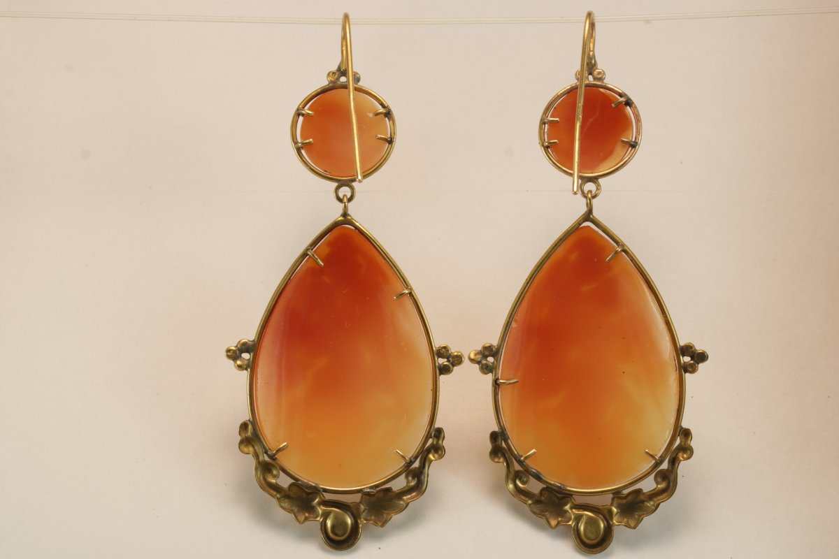 Boucles d'oreilles or camee-photo-2