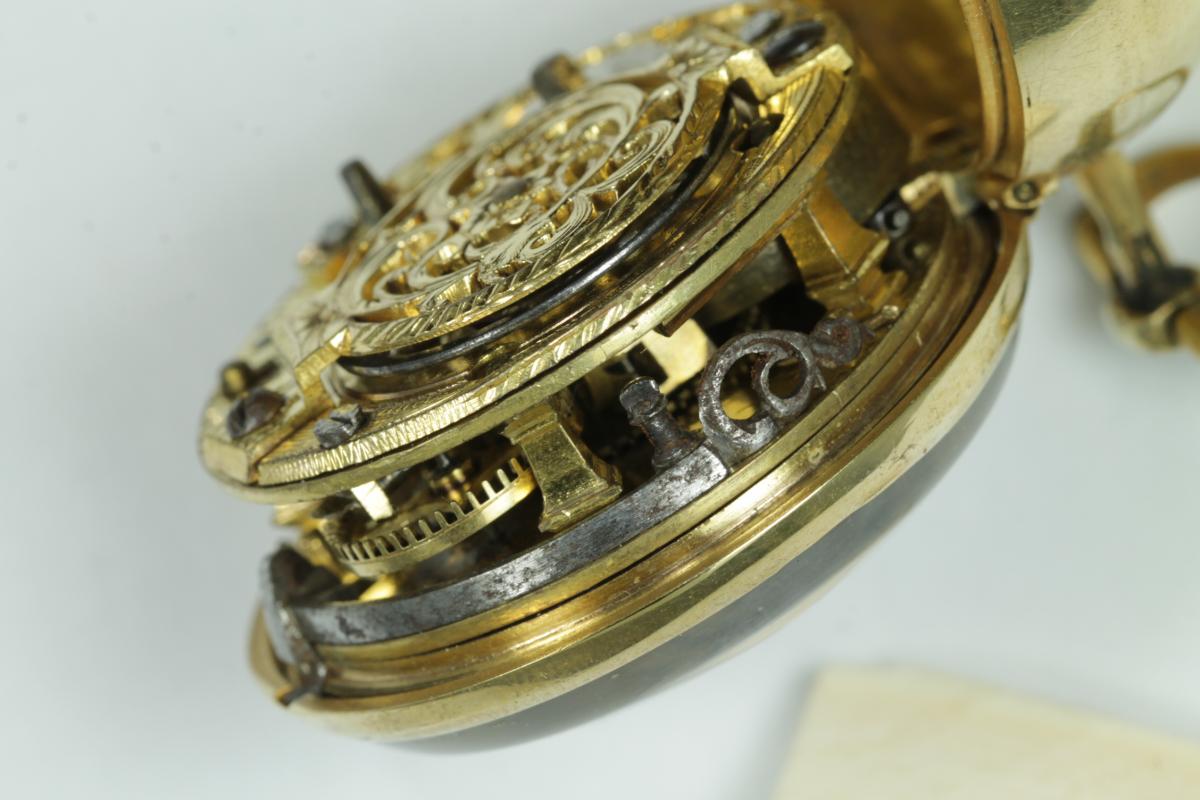 Antique Gold Verge Fusee Pocket Watch-photo-4