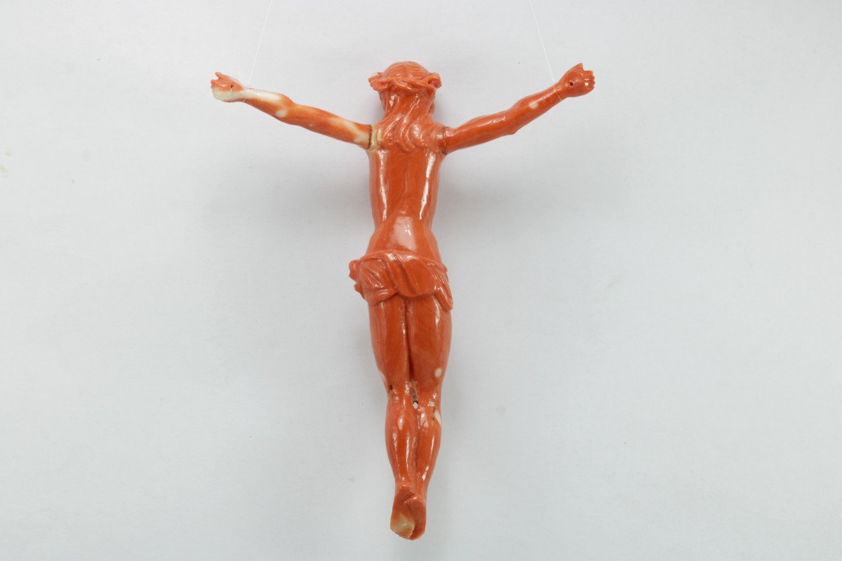 Christ Anciennes en Corail sculpté-photo-3