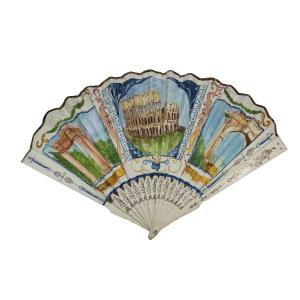 Antique Grand Tour Fan Rome