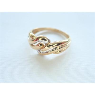 Vintage 3 Gold Braided Godrons Ring