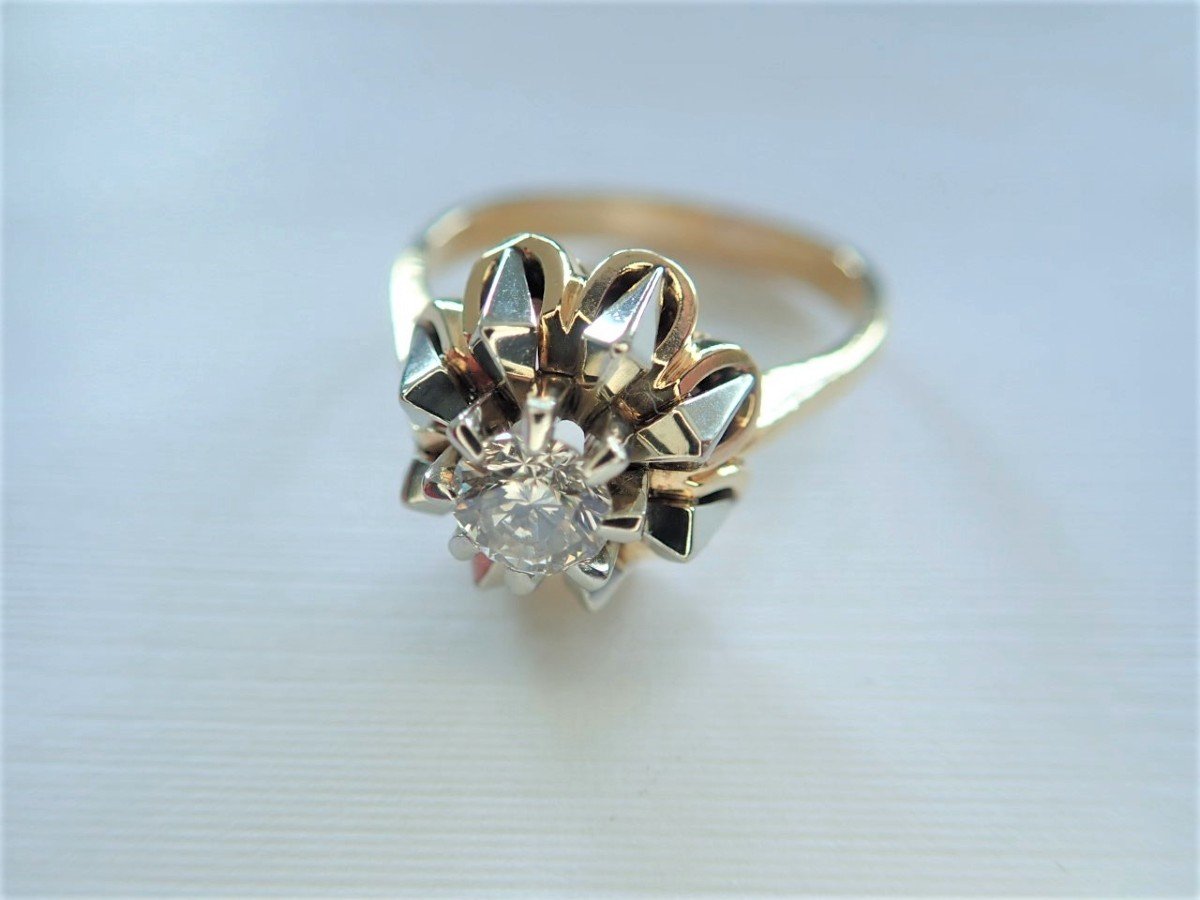 Bague Solitaire Diamant Or 18 Carats-photo-2