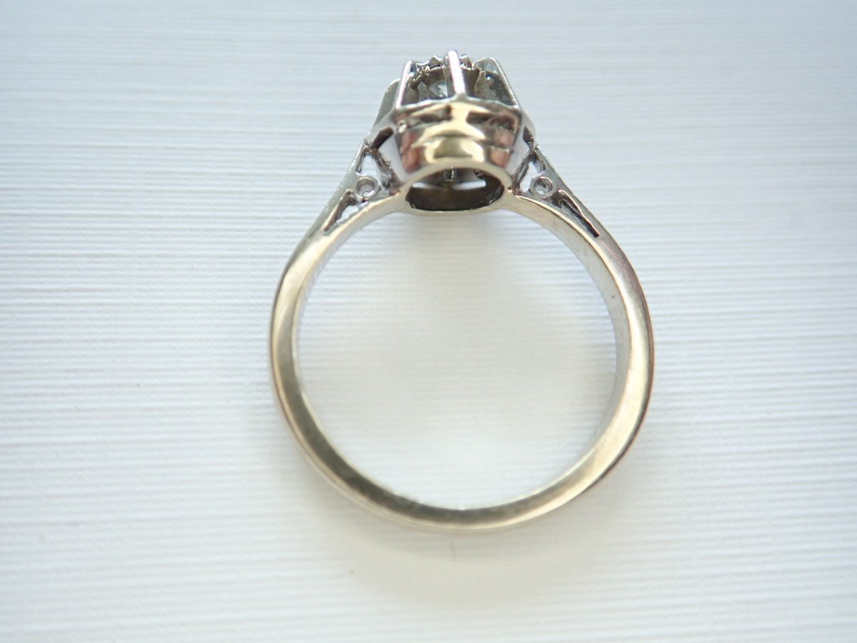 18 Carat White Gold Diamond Solitaire Ring-photo-3