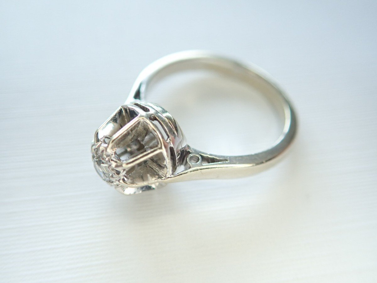 18 Carat White Gold Diamond Solitaire Ring