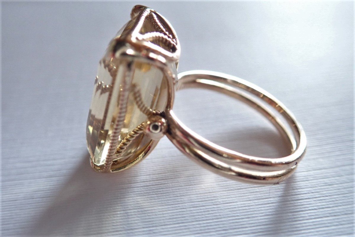 Bague Quartz Or 18 Carats-photo-2