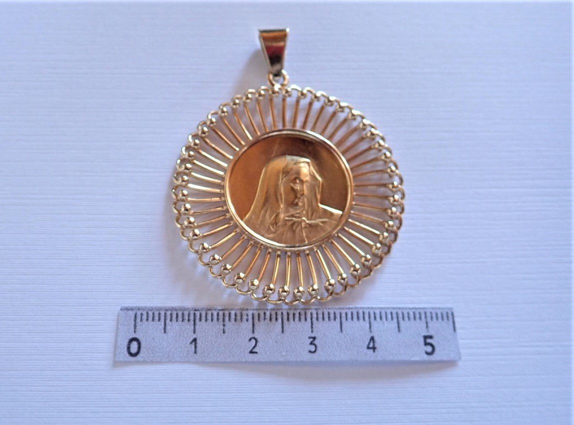 Medaille Sainte Vierge Or 18 Carats-photo-3