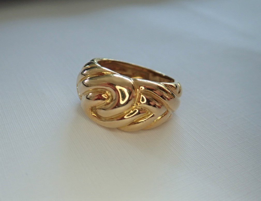 18 Carat Gold Gadroon Ring-photo-2