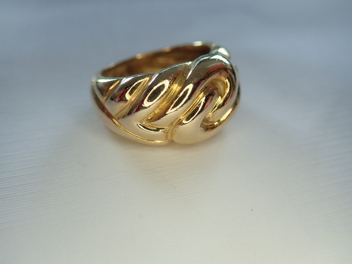 18 Carat Gold Gadroon Ring-photo-3