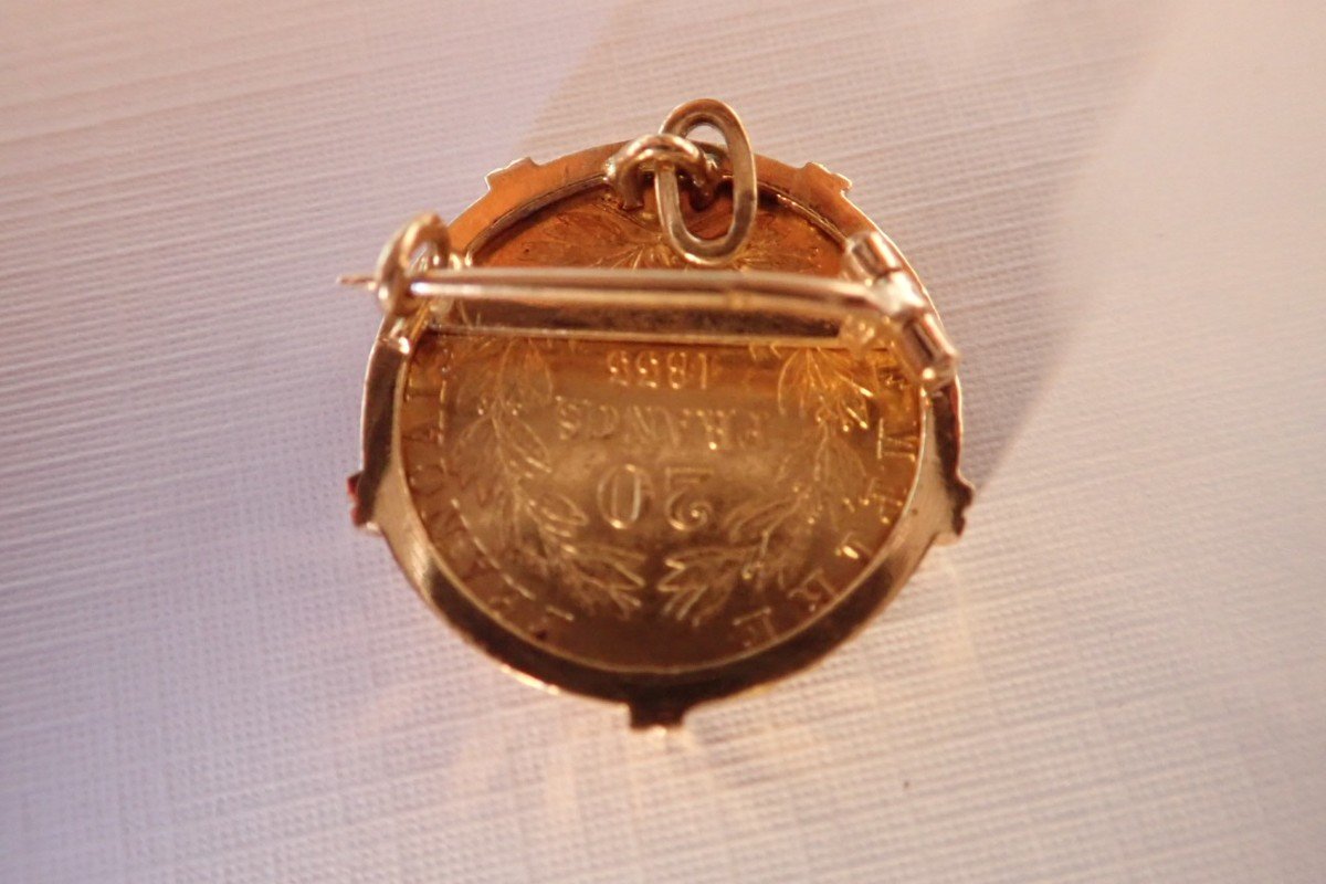 Pendentif et broche pièce de 20 Francs-photo-2