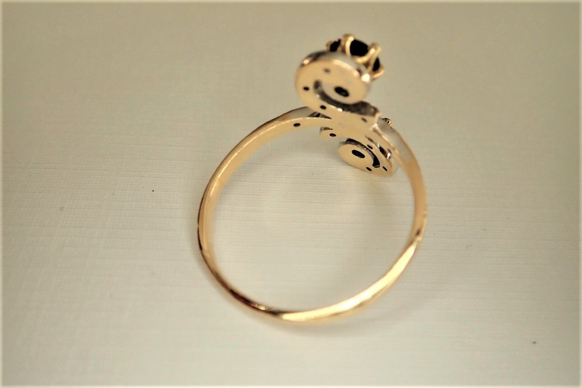Bague toi et moi saphirs et diamants-photo-3