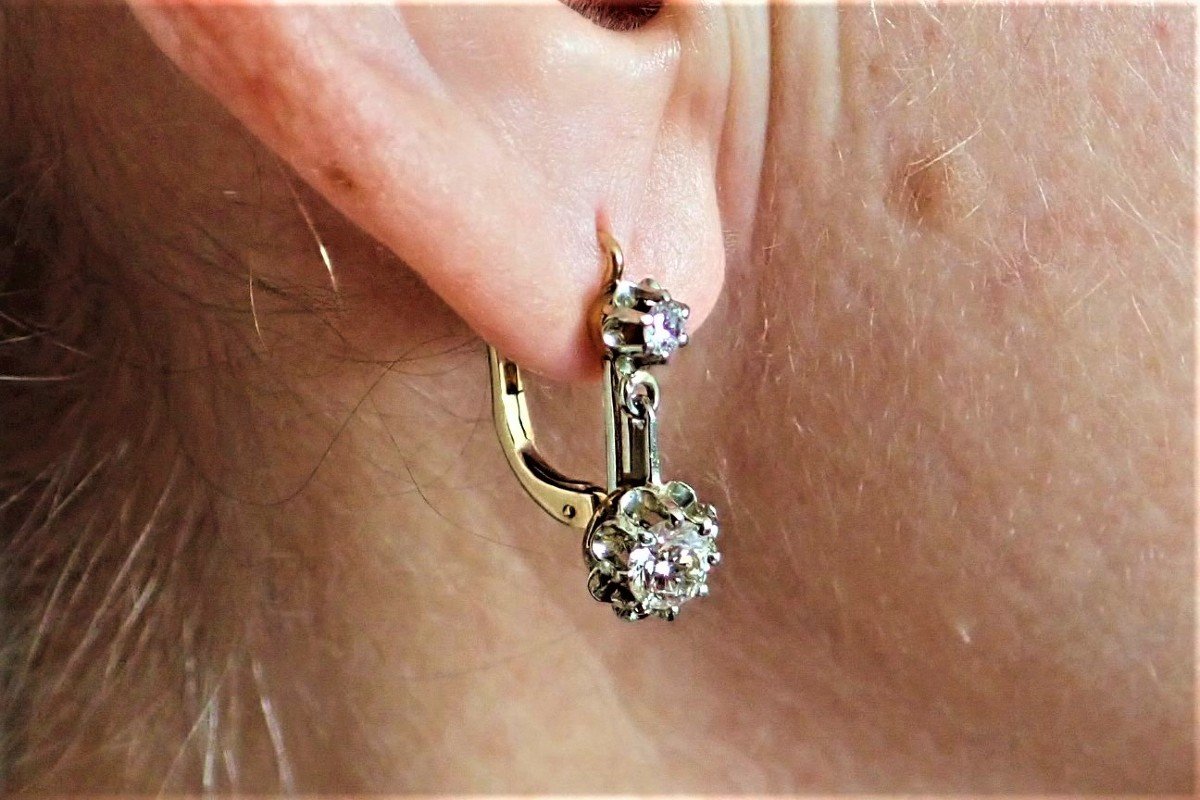 De Beers Jewellers 18kt rose gold Enchanted Lotus diamond sleeper earrings  - ShopStyle