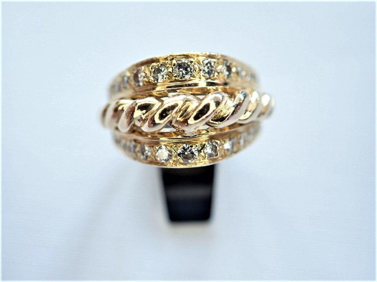 Art Deco Diamond Ring 18 Carat Gold-photo-2