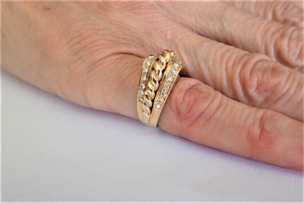 Art Deco Diamond Ring 18 Carat Gold-photo-4