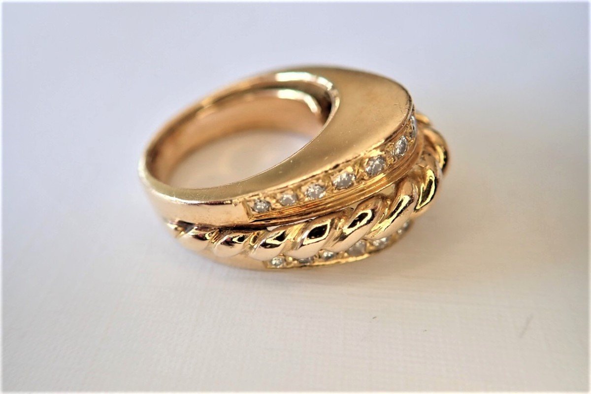 Art Deco Diamond Ring 18 Carat Gold-photo-2