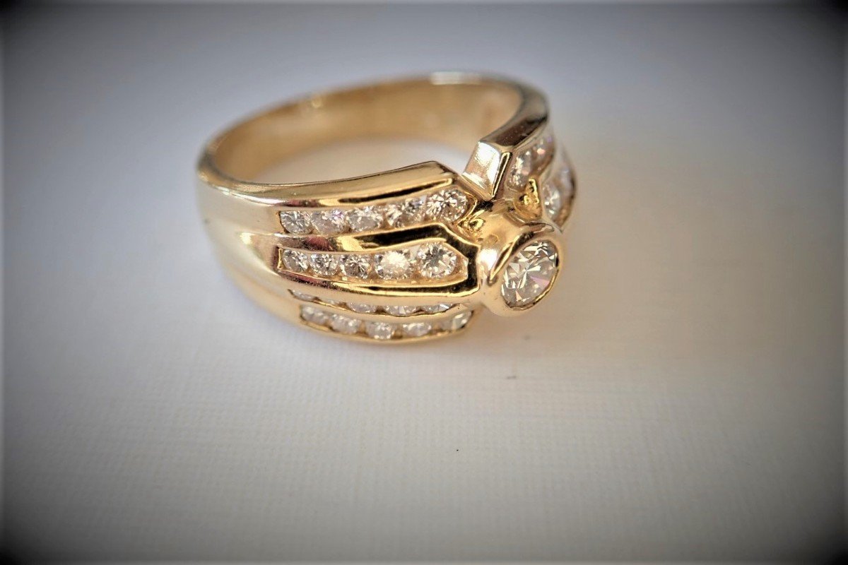 Bague Diamants Or 18 Carats