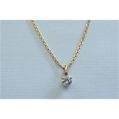 Diamond Pendant With Its 18 Carat Gold Chain-photo-3