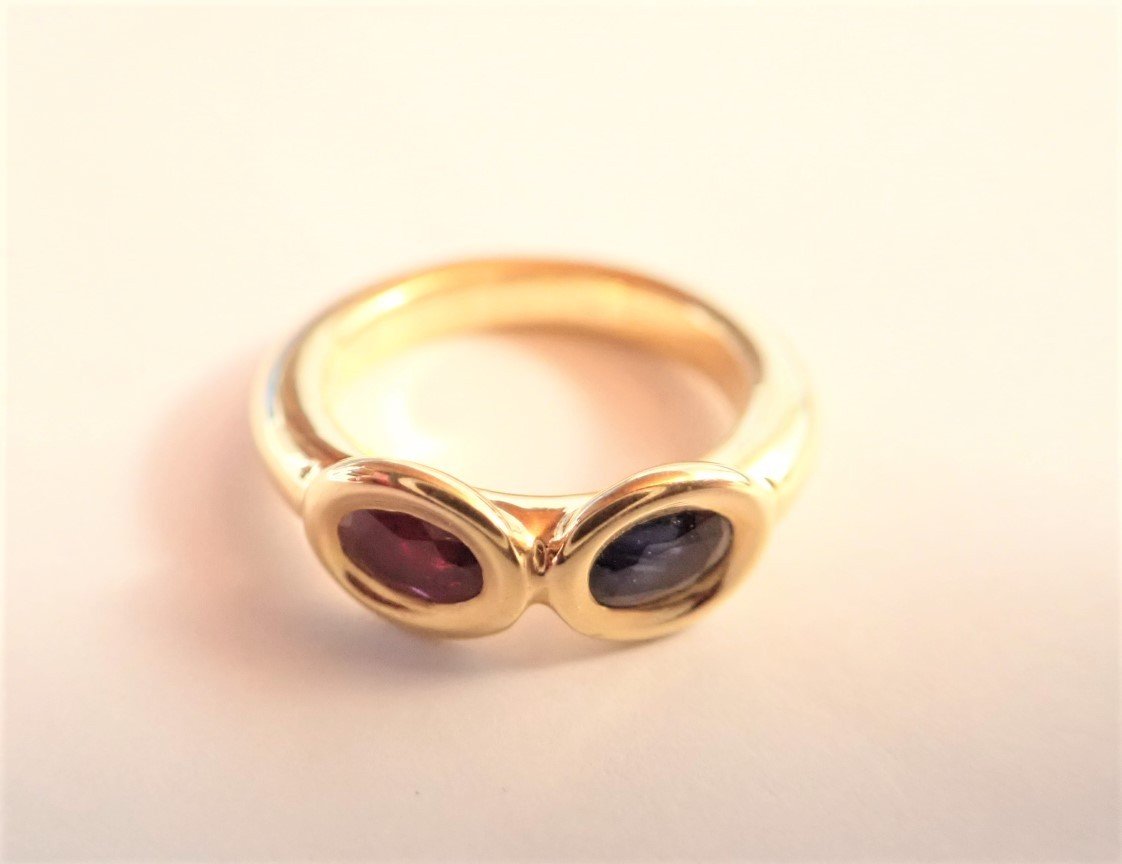 Chaumet Ruby And Sapphire Ring-photo-2