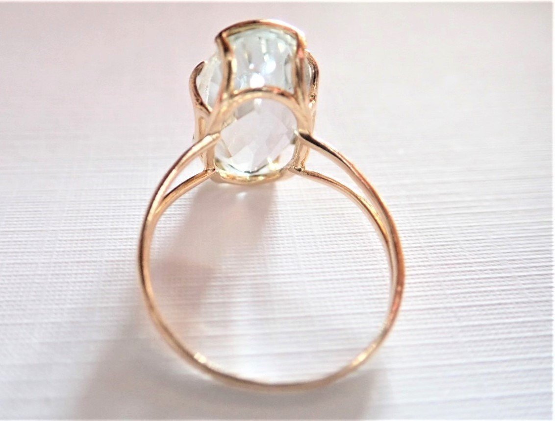 Aquamarine Ring 18 Carat Gold-photo-2