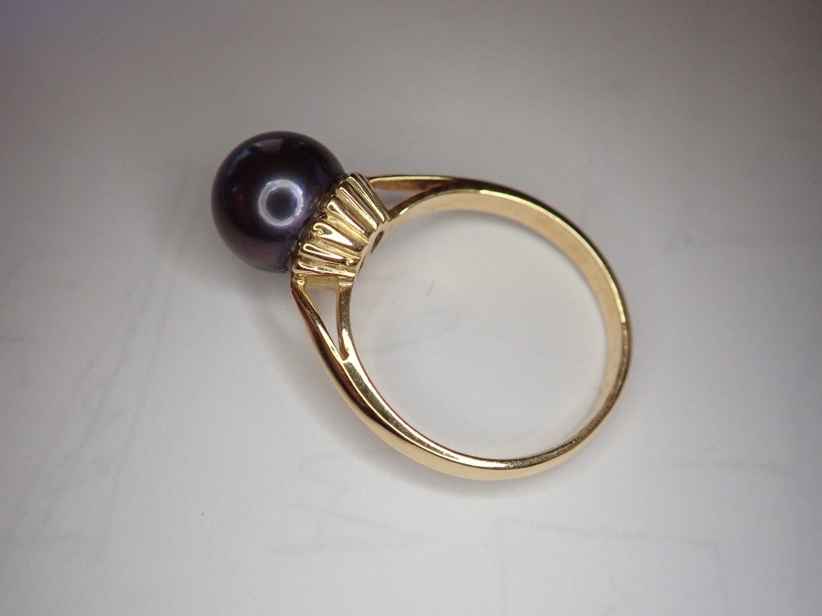 18k Gold Pearl Ring-photo-2