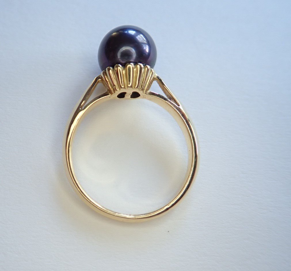 18k Gold Pearl Ring