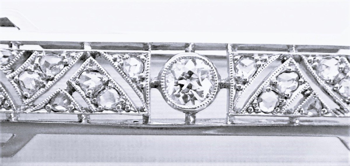 Art Deco Brooch Diamonds Gold And Platinum-photo-3