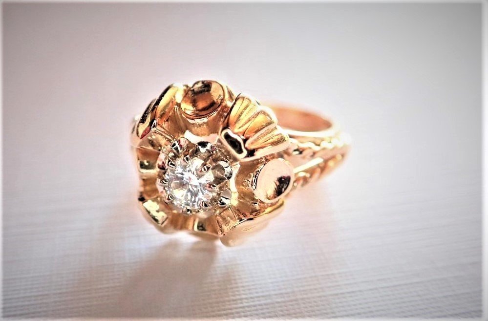Art Deco Diamond Ring 18 Carat Gold