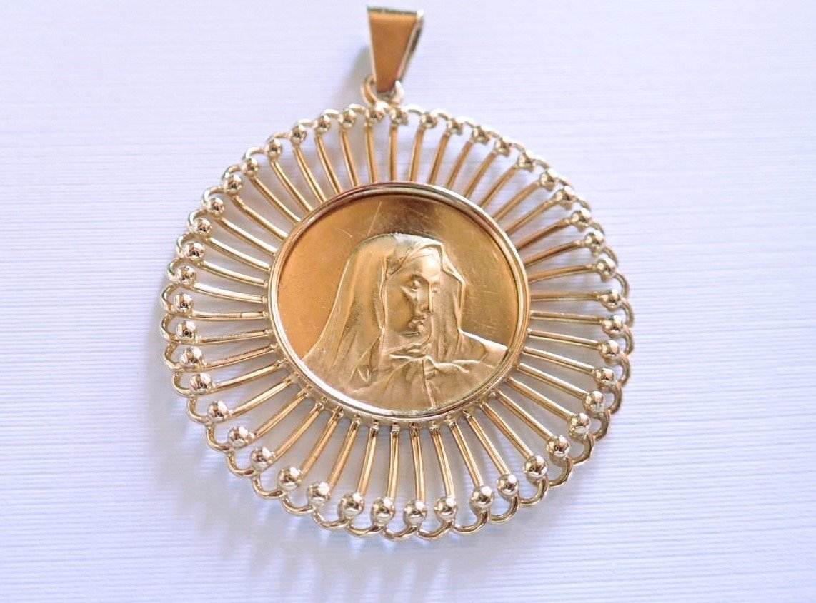 Medaille Sainte Vierge Or 18 Carats-photo-2