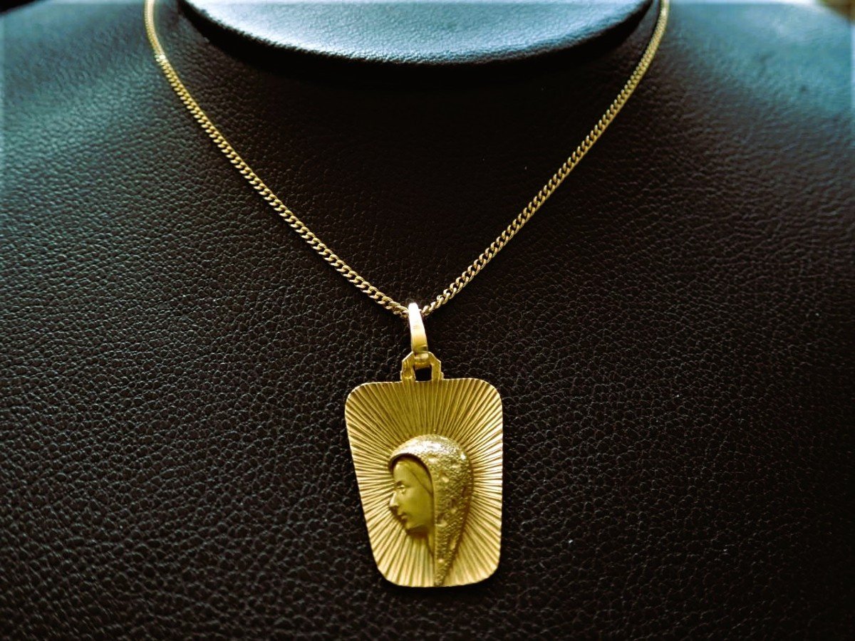 Medaille Sainte Vierge Or 18 Carats-photo-2