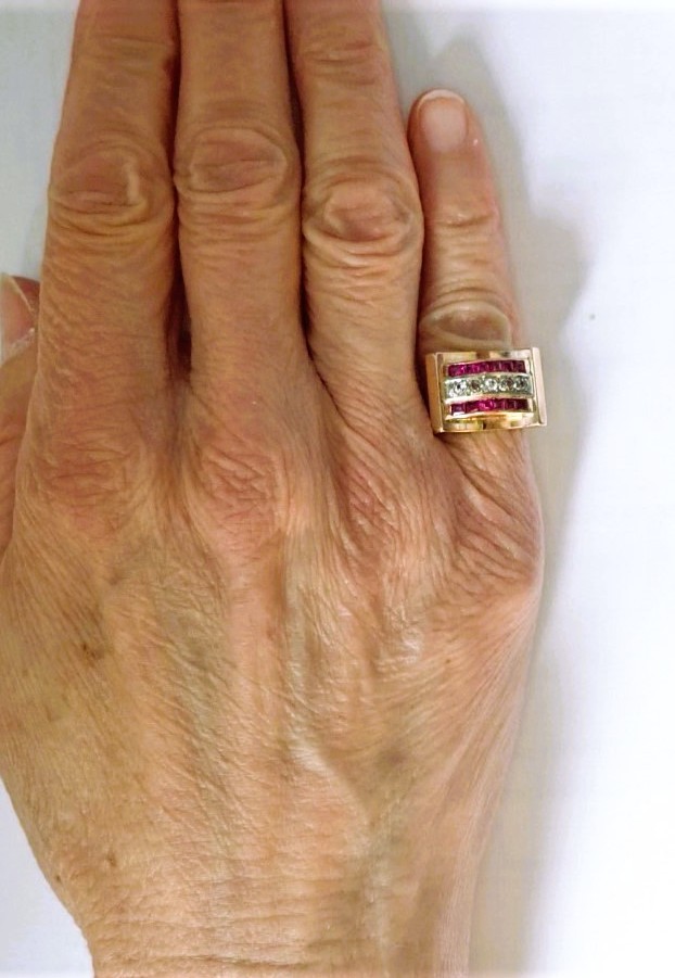 Bague Tank art déco or 18 carats-photo-1