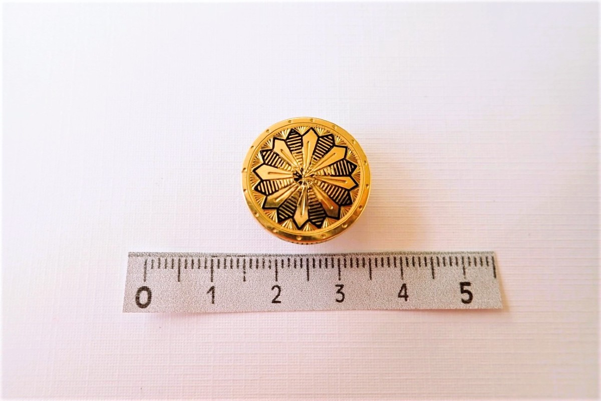 paire de boutons de plastron  or 18 carats art déco-photo-3