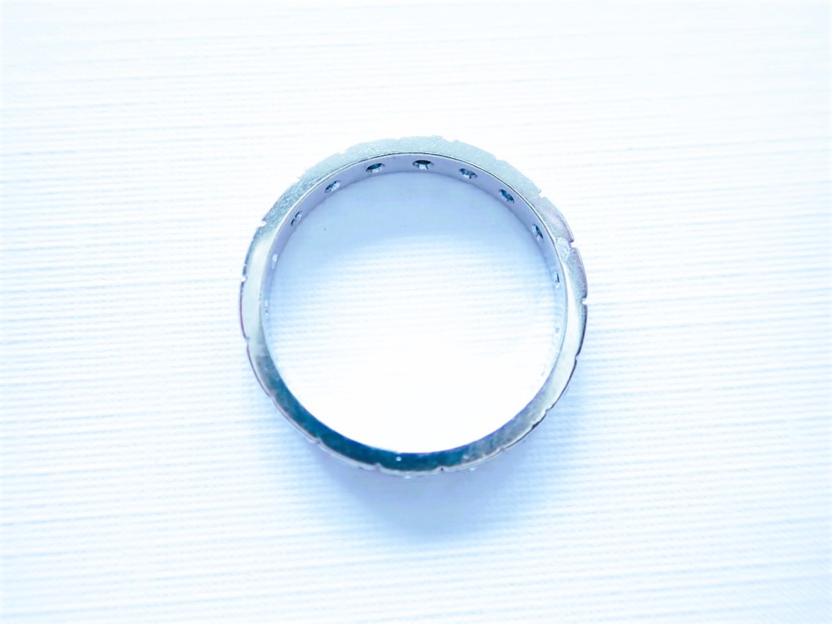 Alliance or blanc 18 carats sertie de diamants-photo-2