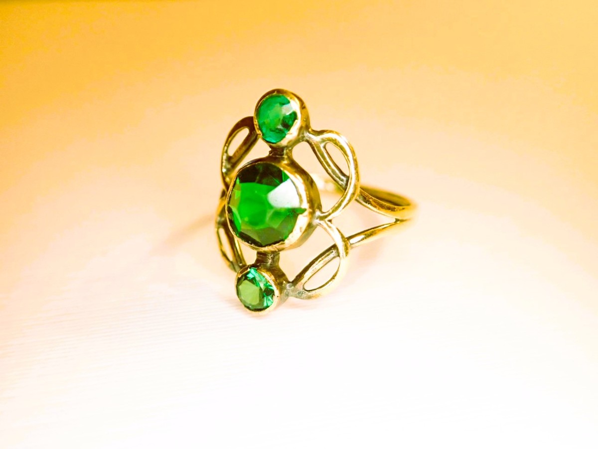 bague or rose 18 carats-photo-2