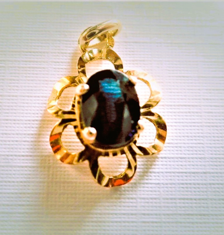 Sapphire Pendant Mounted In 18-carat Gold, 1960s-photo-2