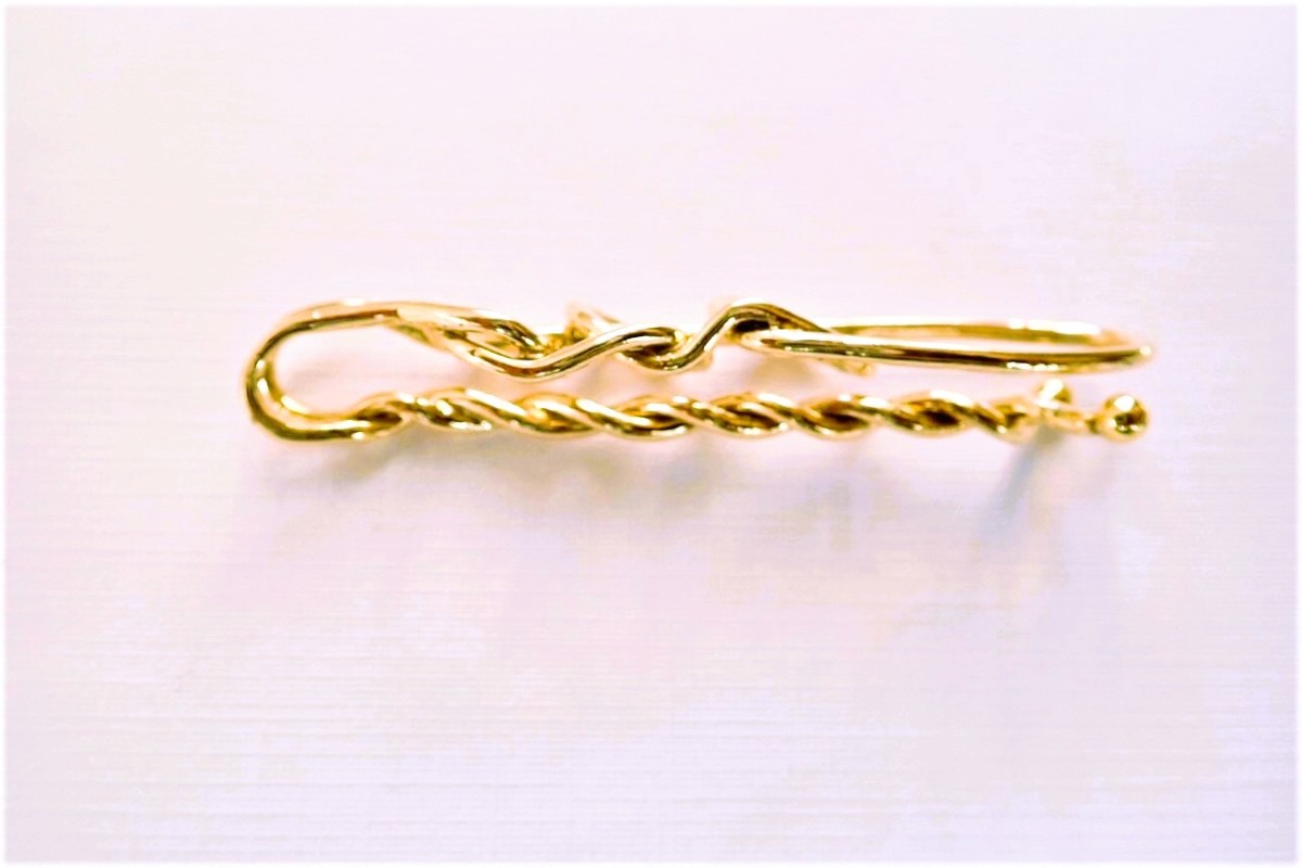 Epingle à cravate or 18 carats-photo-3