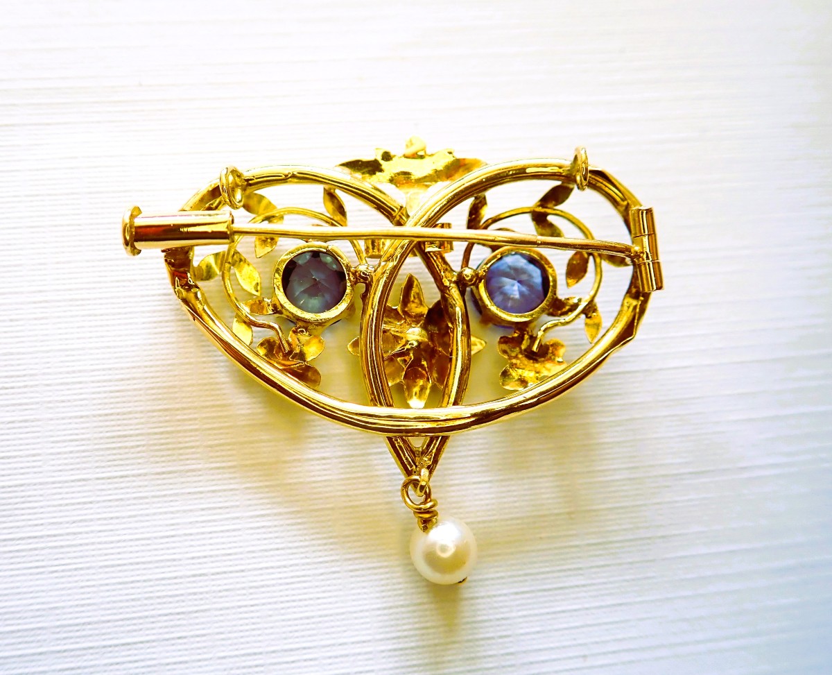 18-karat Gold Art Deco Brooch-photo-2