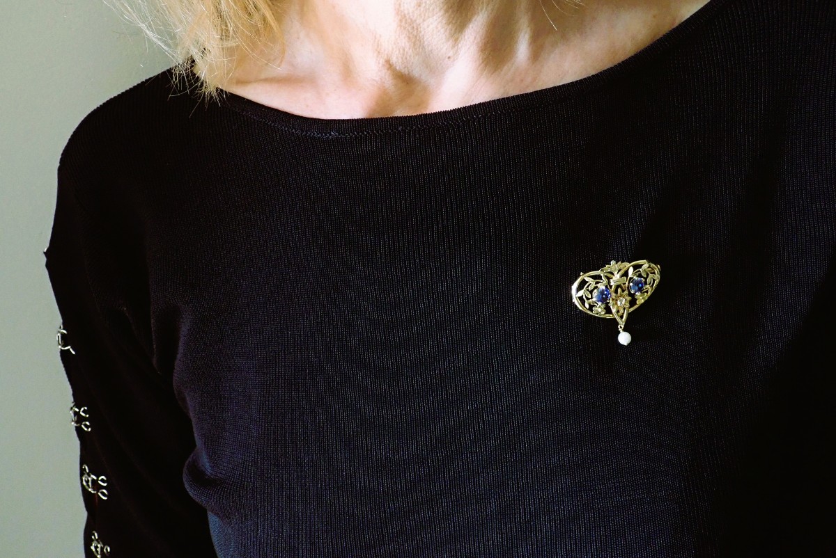 18-karat Gold Art Deco Brooch-photo-3