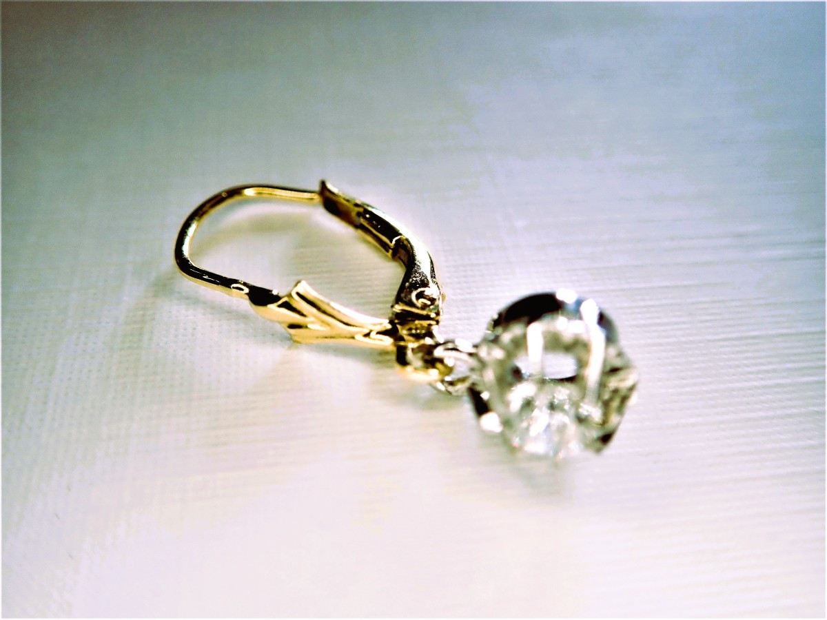 Pair Of 18-karat Gold Diamond Sleeper Earrings-photo-3