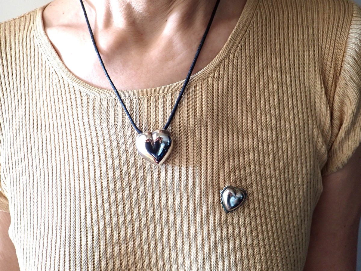 Savoy Heart Pendant And Silver Brooch-photo-1