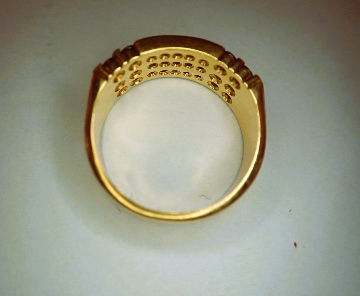 1960s 18-carat Gold Ring Set With Diamonds And Rubies -photo-2