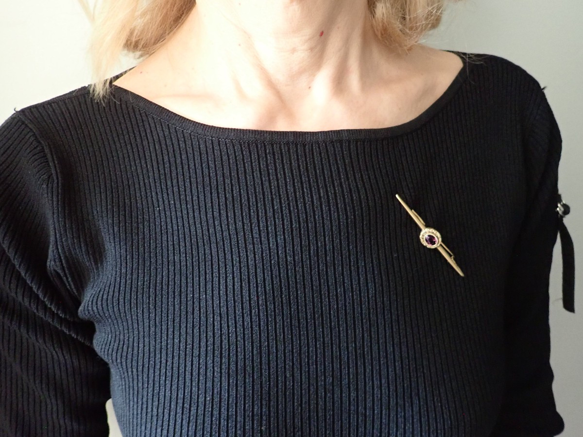 18-karat Gold Art Deco Brooch-photo-3